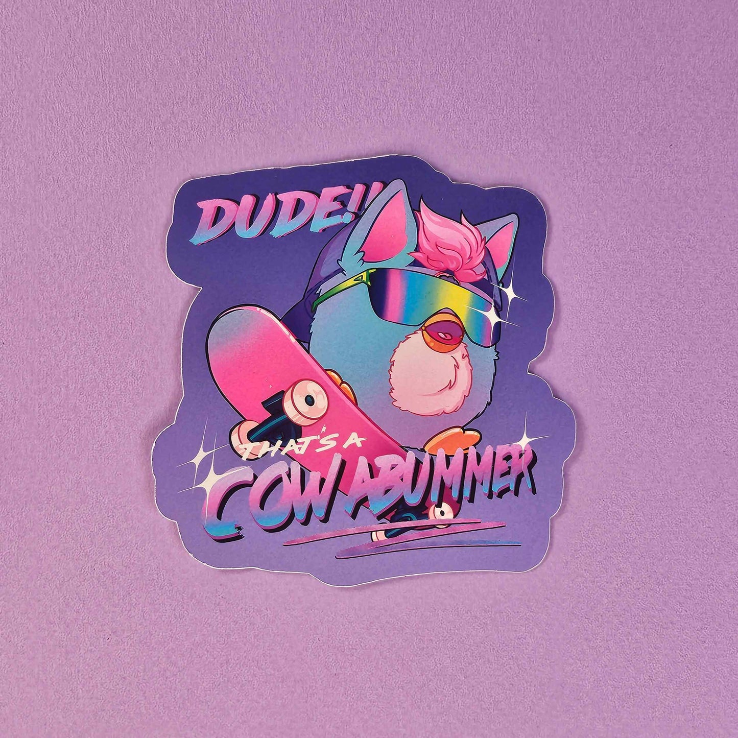 'Dude that's a Cowabummer' Furby Kiss Cut Vinyl Stickers