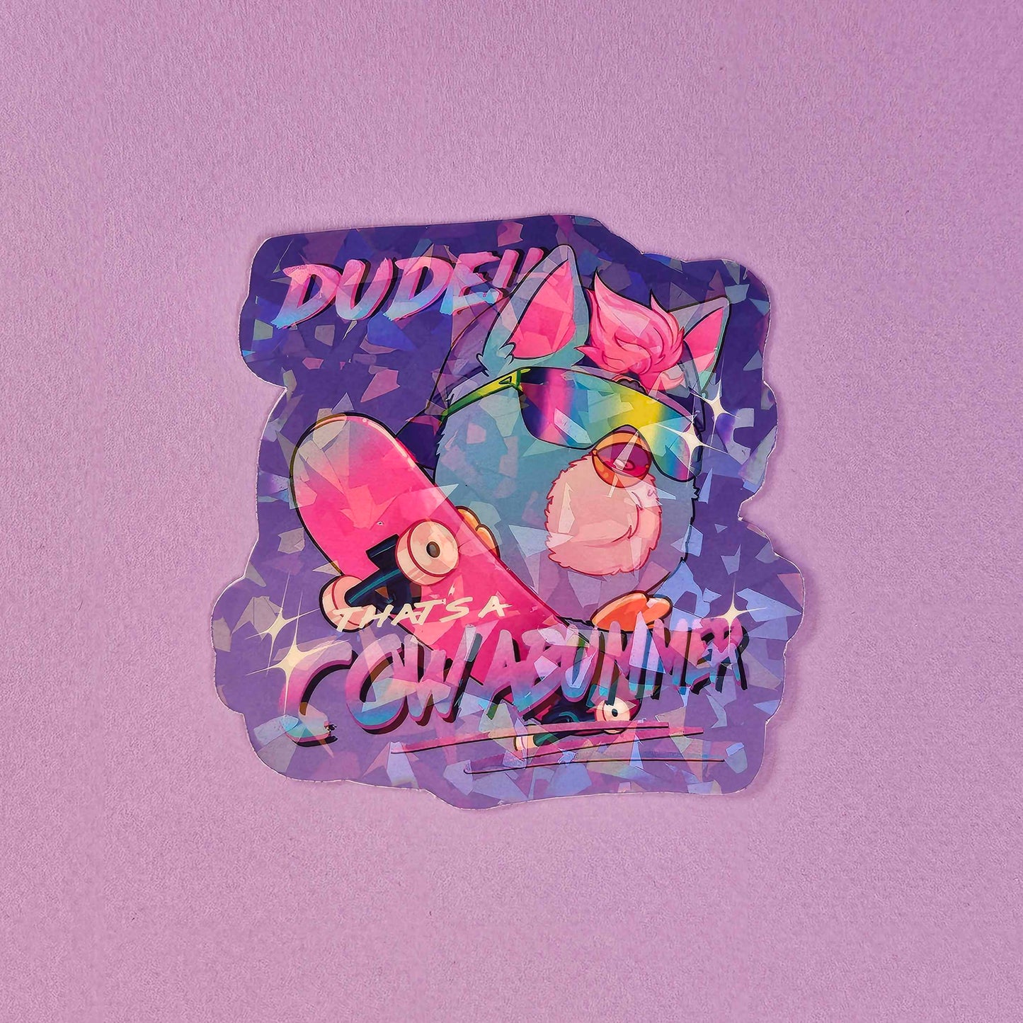 'Dude that's a Cowabummer' Furby Kiss Cut Vinyl Stickers