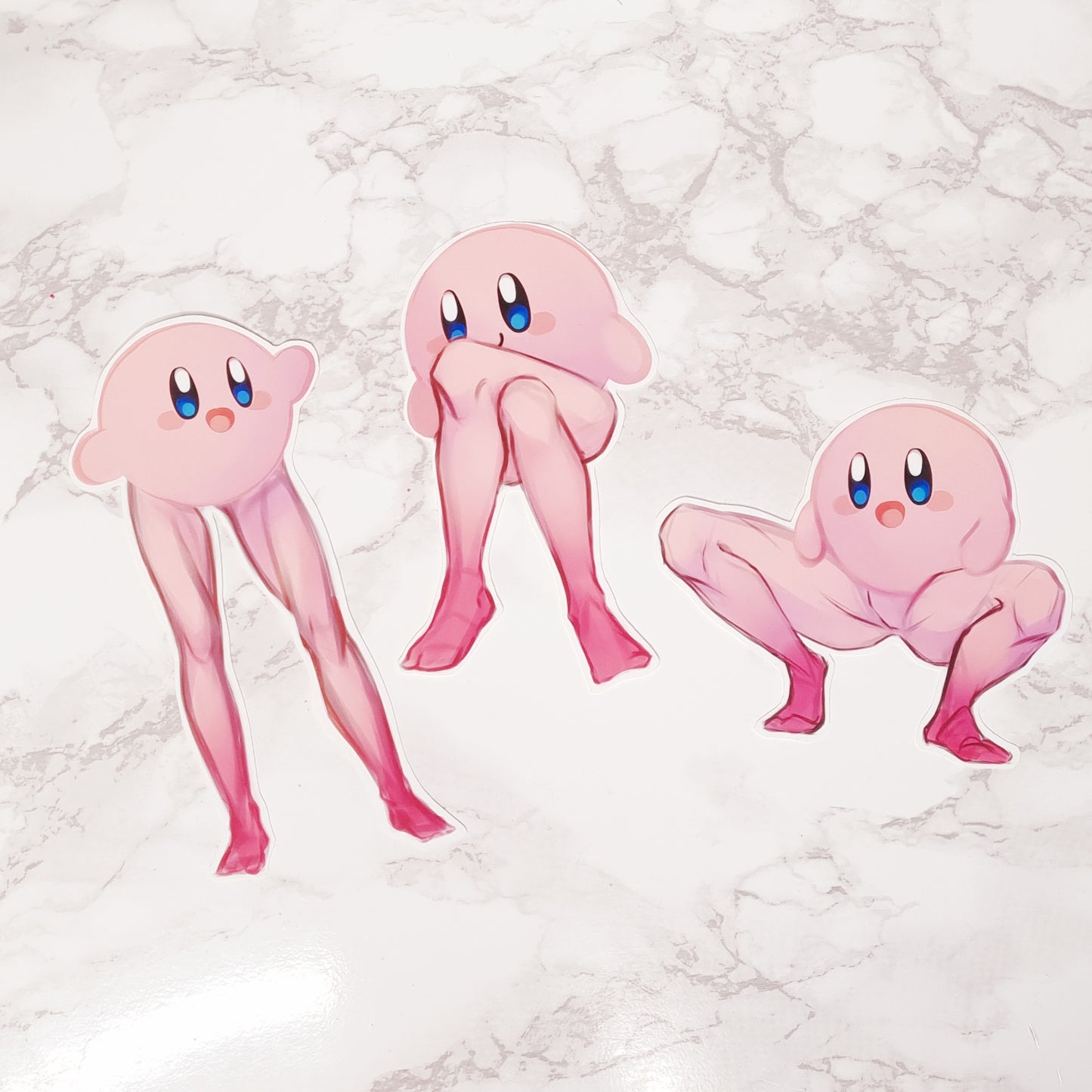 Kirby Kiss cut Vinyl Stickers