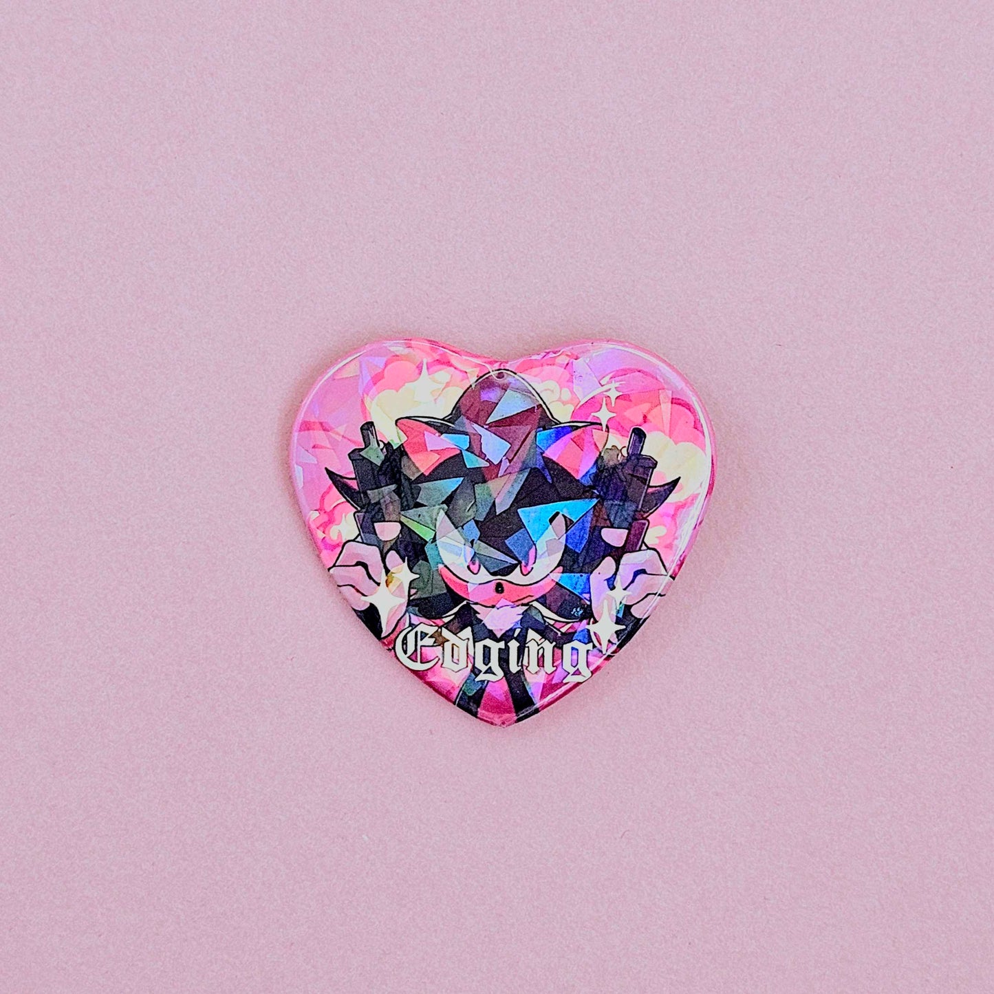 <3 Edging - Shadow The Hedgehog Button Badge