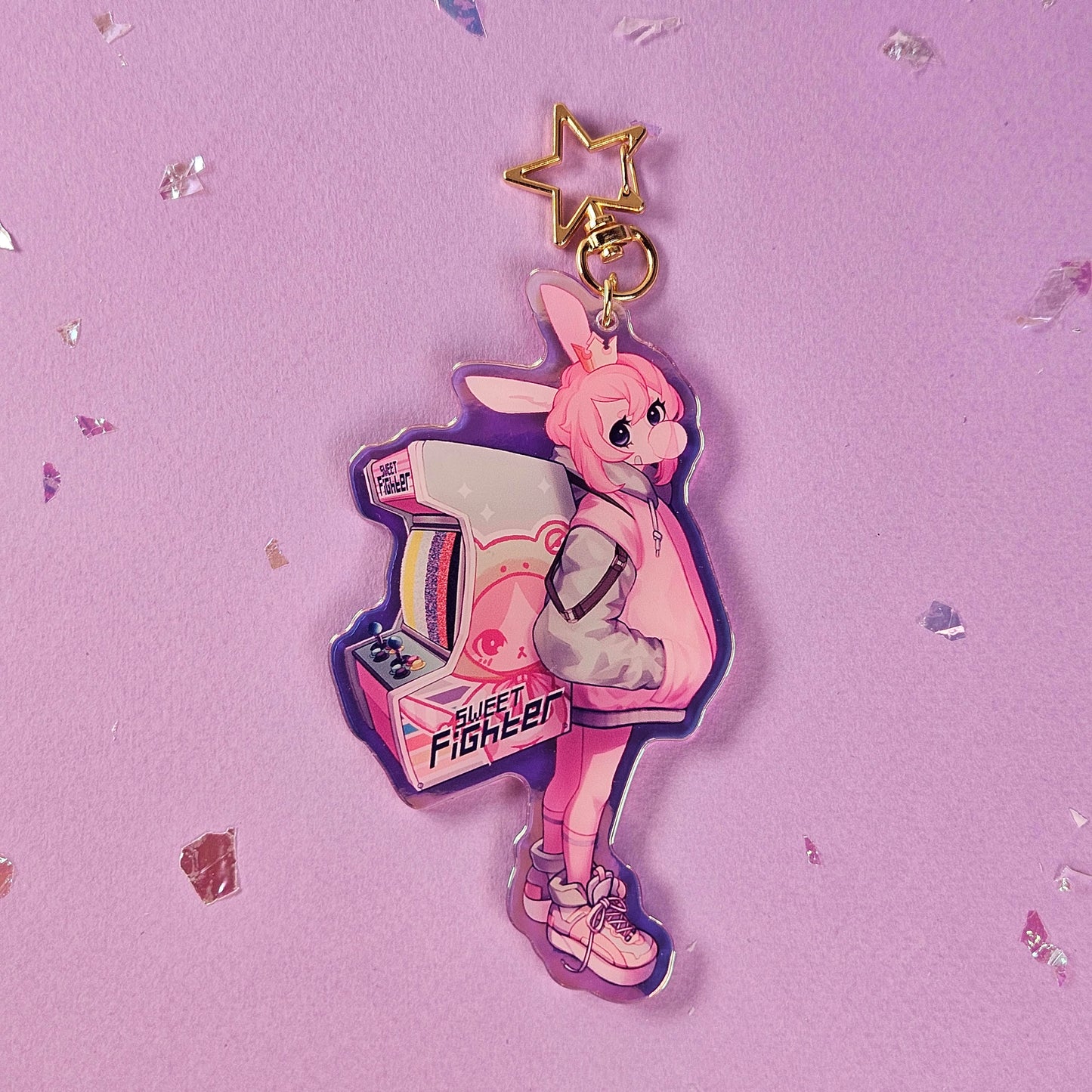 Gigi - Holographic 11.5x6cm Acrylic Charm