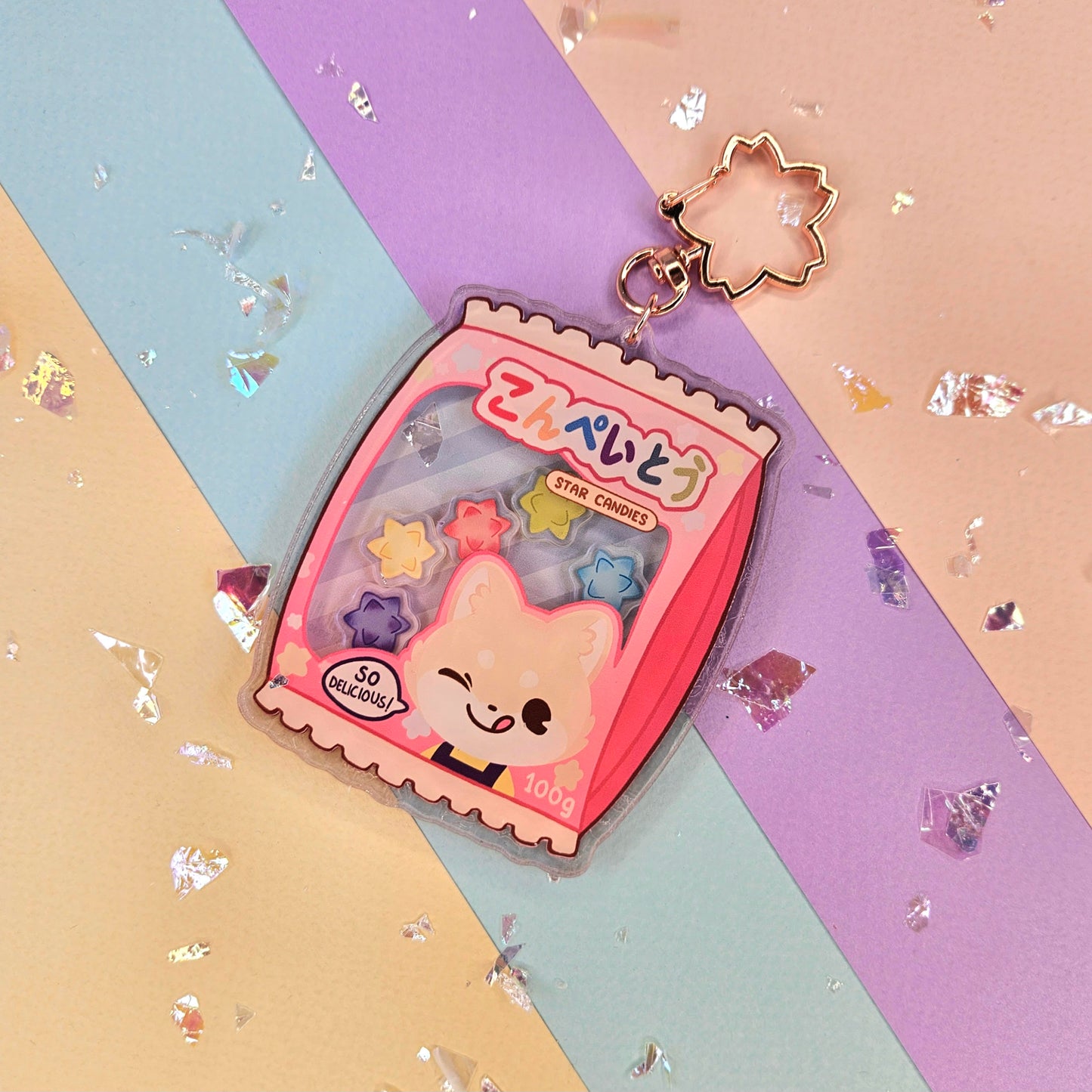 Double Sided Konpeito Candies Shaker Charm