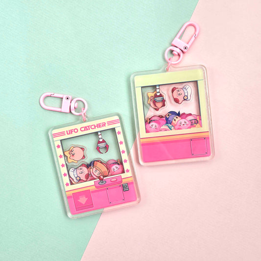 Kirby UFO Catcher Acrylic Shaker Charm (Double Sided)